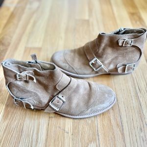 BELSTAFF CAMEL TAN SUEDE BOOTS